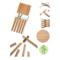 Bizimevde Yıkanabilir Organik Bambu Çin Çubuk Yemek Çubuğu Chopstick 20 Adet